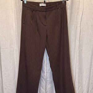 Brown Pinstripe Women's Pants